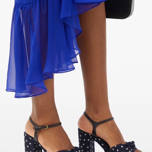 Saint Laurent Bianca  polkadot platform sandals - Picture 3 of 5